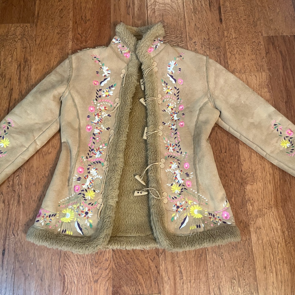 Embroidered vintage hippie jacket